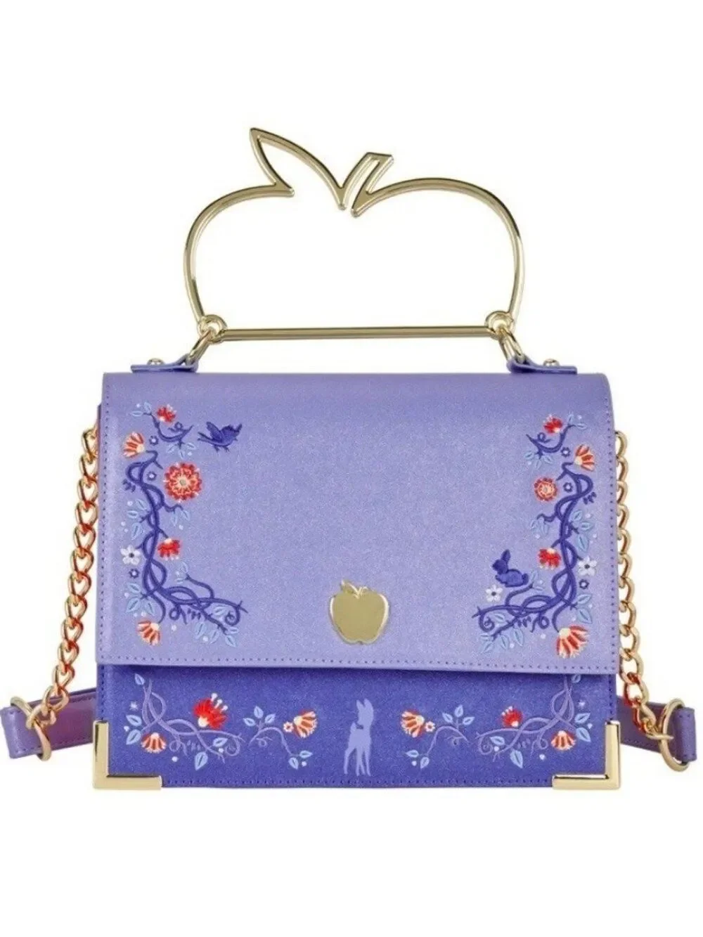 Loungefly Disney Princess Snow White Shimmer Crossbody Purse Embroidered NWT